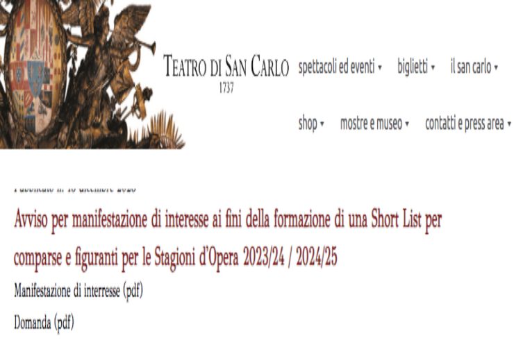 Il teatro più famoso d'Italia assume per la nuova stagione