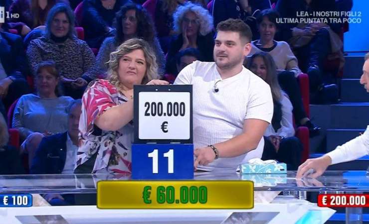 Concorrente ha nel pacco 200.000 euro