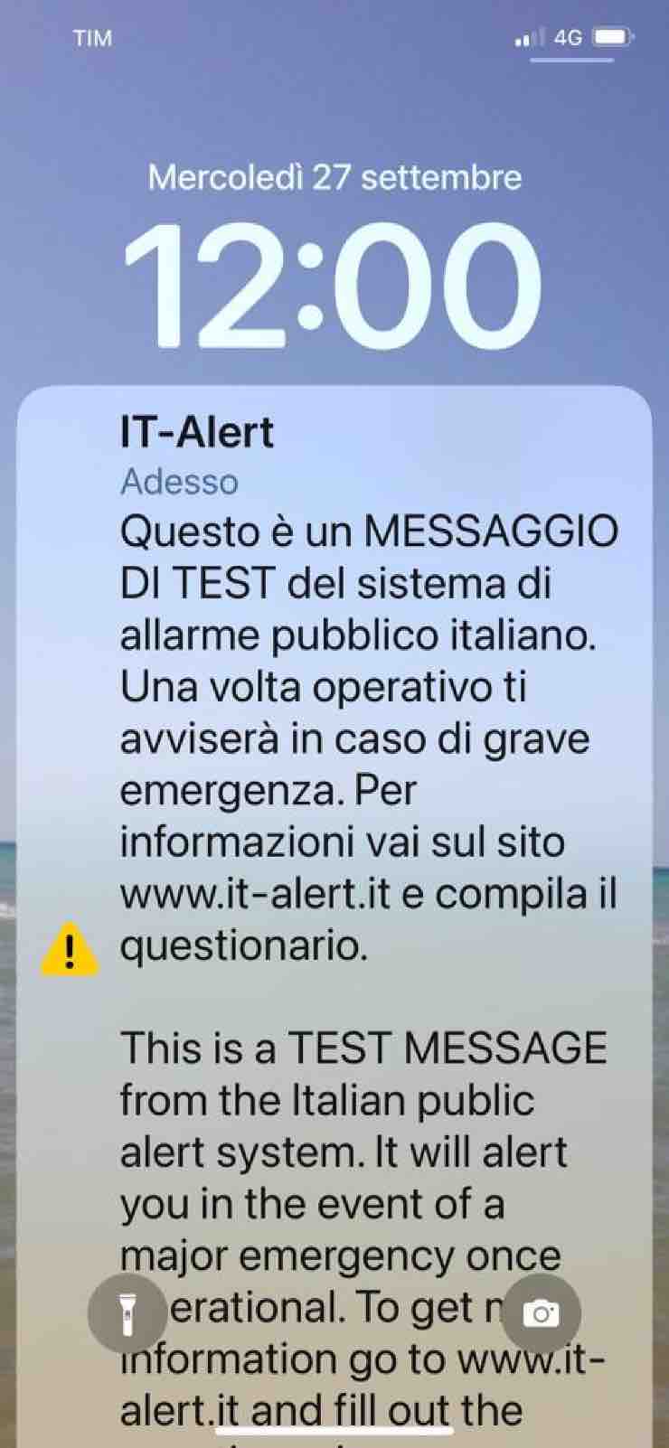 Quando e dove suonerà l'It Alert