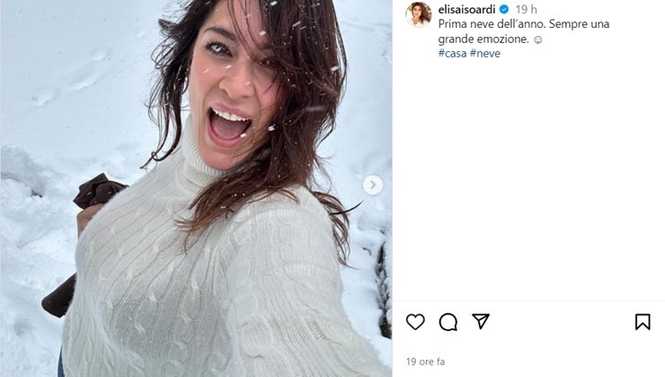 Elisa Isoardi emozione