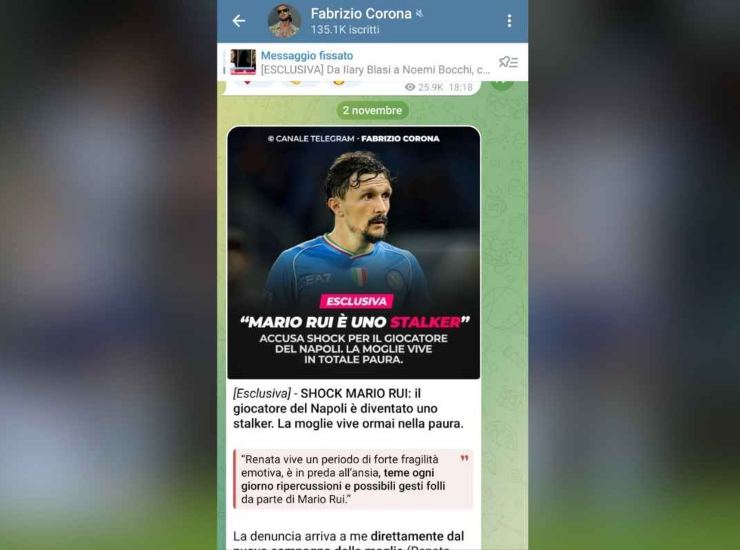 Mario Rui dure accuse Corona