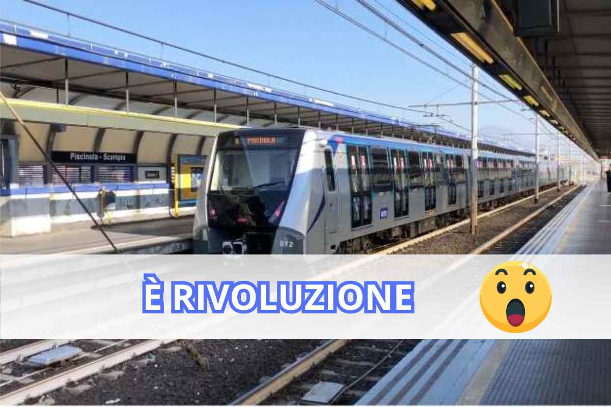 Treno Metropolitana Napoli sui binari