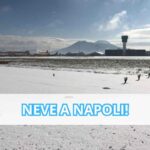 Un'immagine di Napoli ricoperta di neve nel 2018