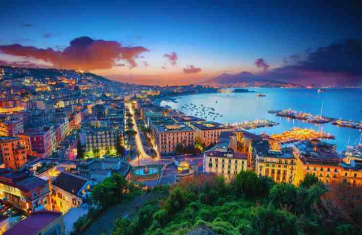 il golfo di Napoli visto dall'alto