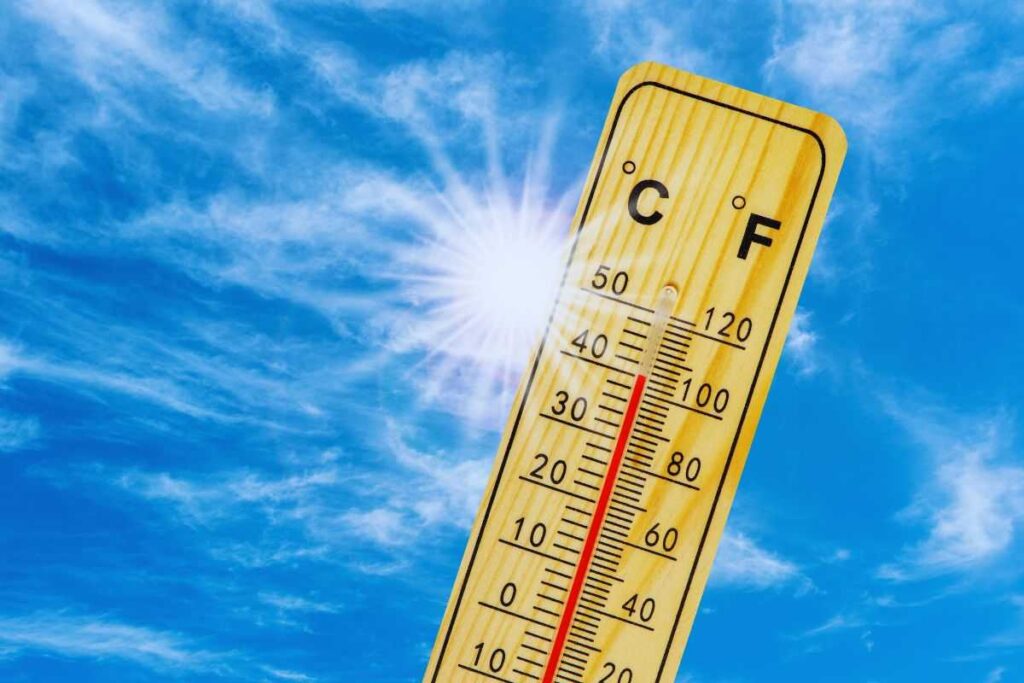 sole e termometro