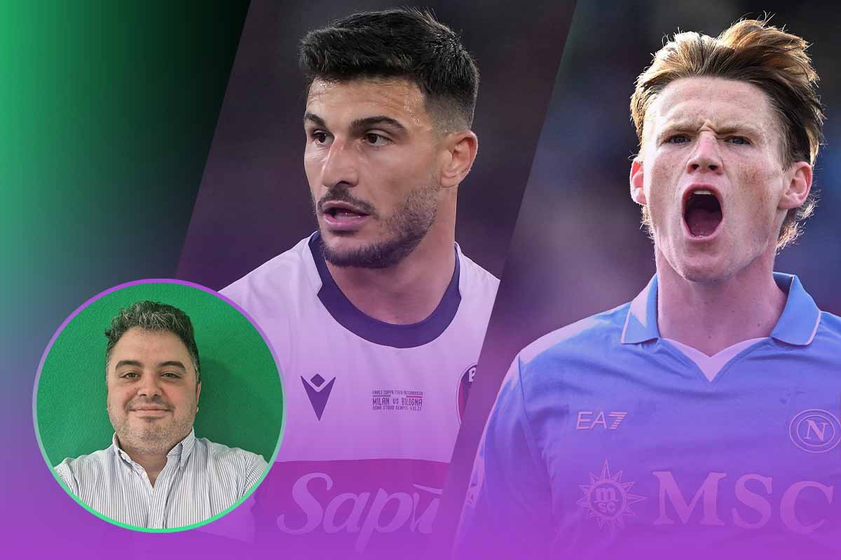 Giocatori e in basso a sinistra Antonio Papa caporedattore di Serieanews.com