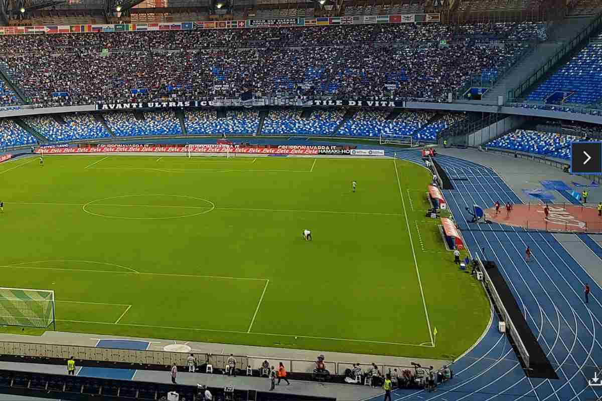 Lo Stadio Maradona poco dopo la nuova inaugurazione