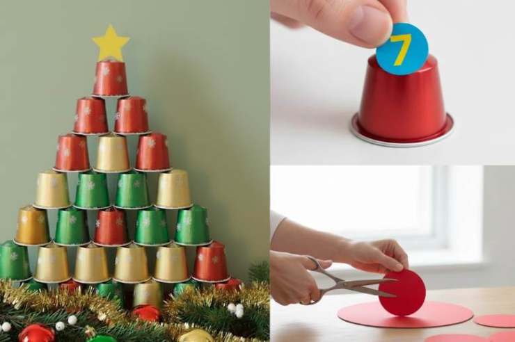 passaggi per fare un calendario dell'avvento con le capsule