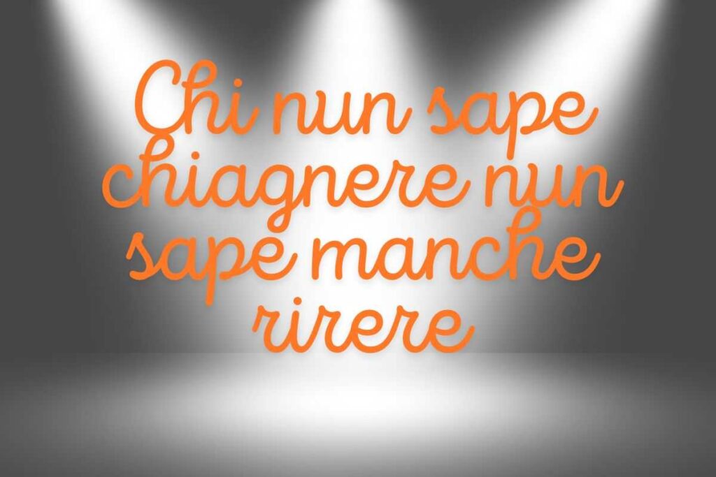 frase e luci sullo sfondo