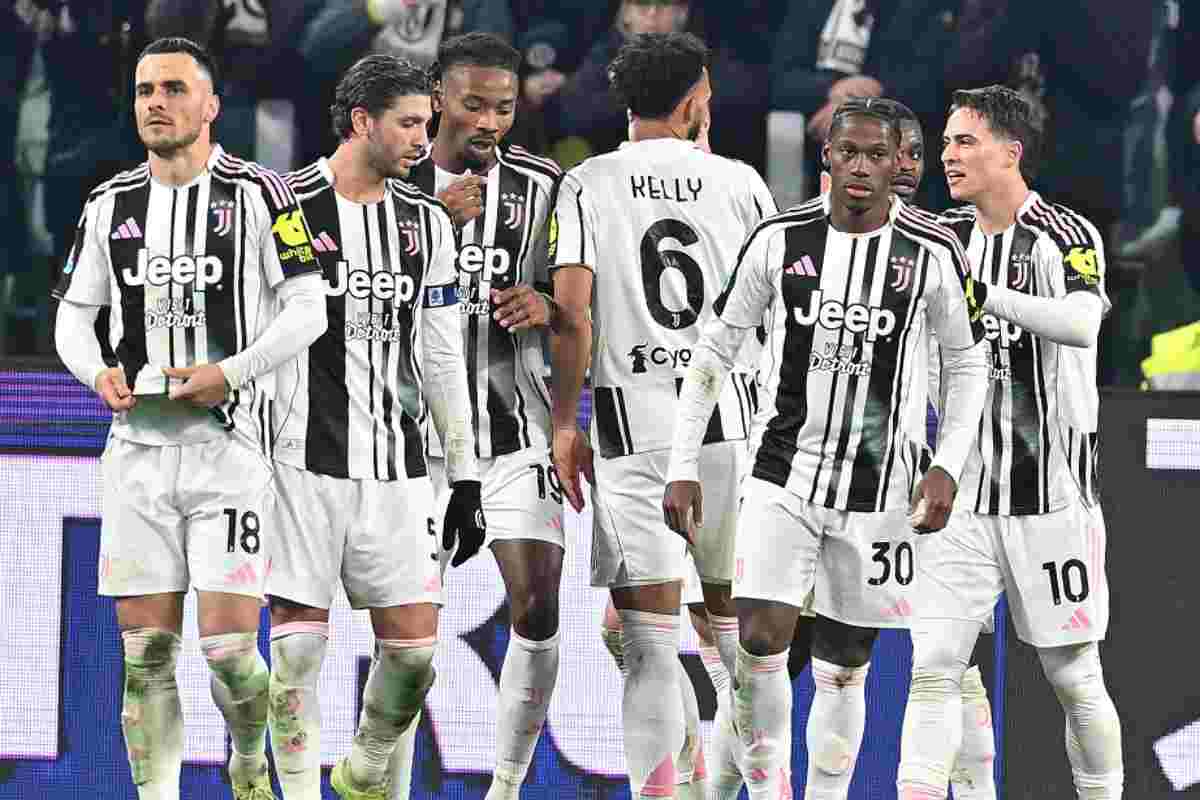 Calciatori della Juventus in campo