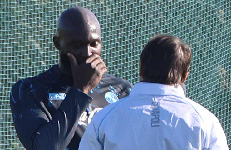 Romelu Lukaku a colloquio con Antonio Conte