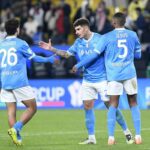 Di Lorenzo con Juan Jesus e Gutierrez del Napoli