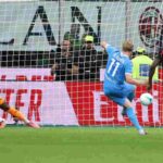 Un momento di Milan-Napoli di campionato
