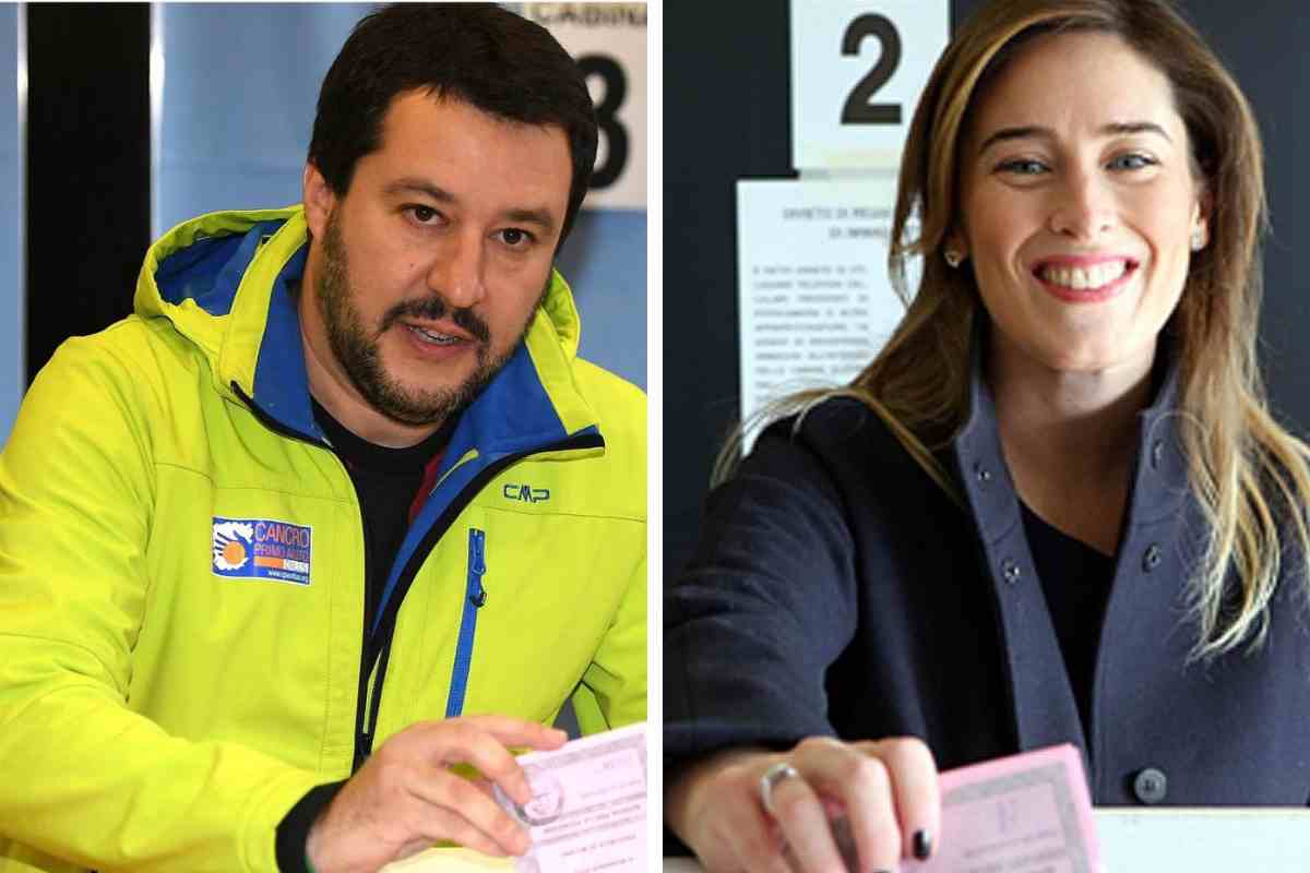 Matteo Salvini e Maria Elena Boschi