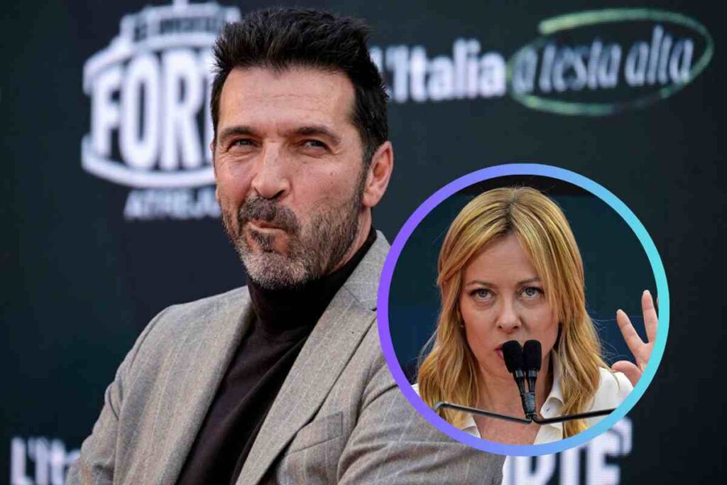 Gigi Buffon e Giorgia Meloni