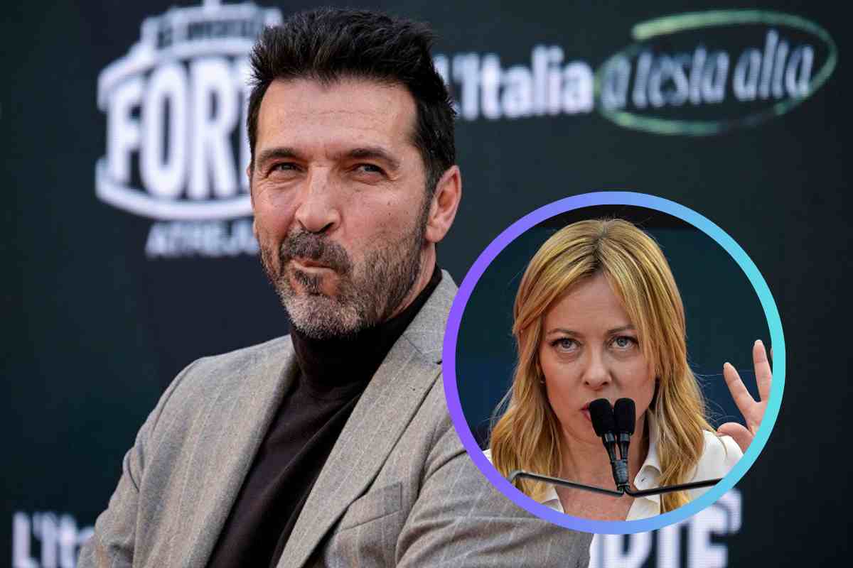 Gigi Buffon e Giorgia Meloni