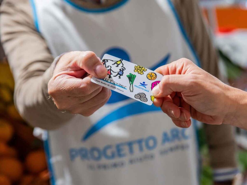 La carta del Market solidale di Progetto Arca