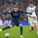 Noa Lang contro un avversario del Copenaghen