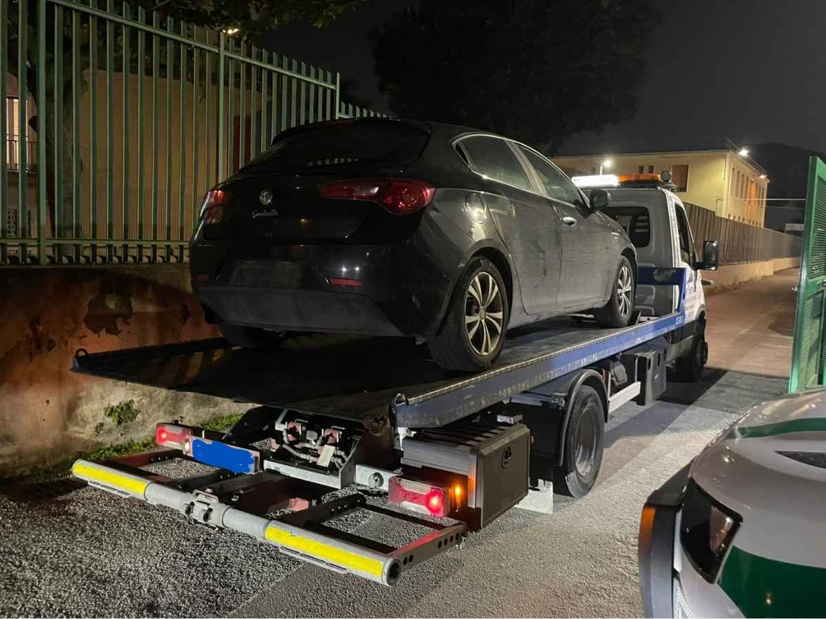 Sequestro auto con targa bulgara