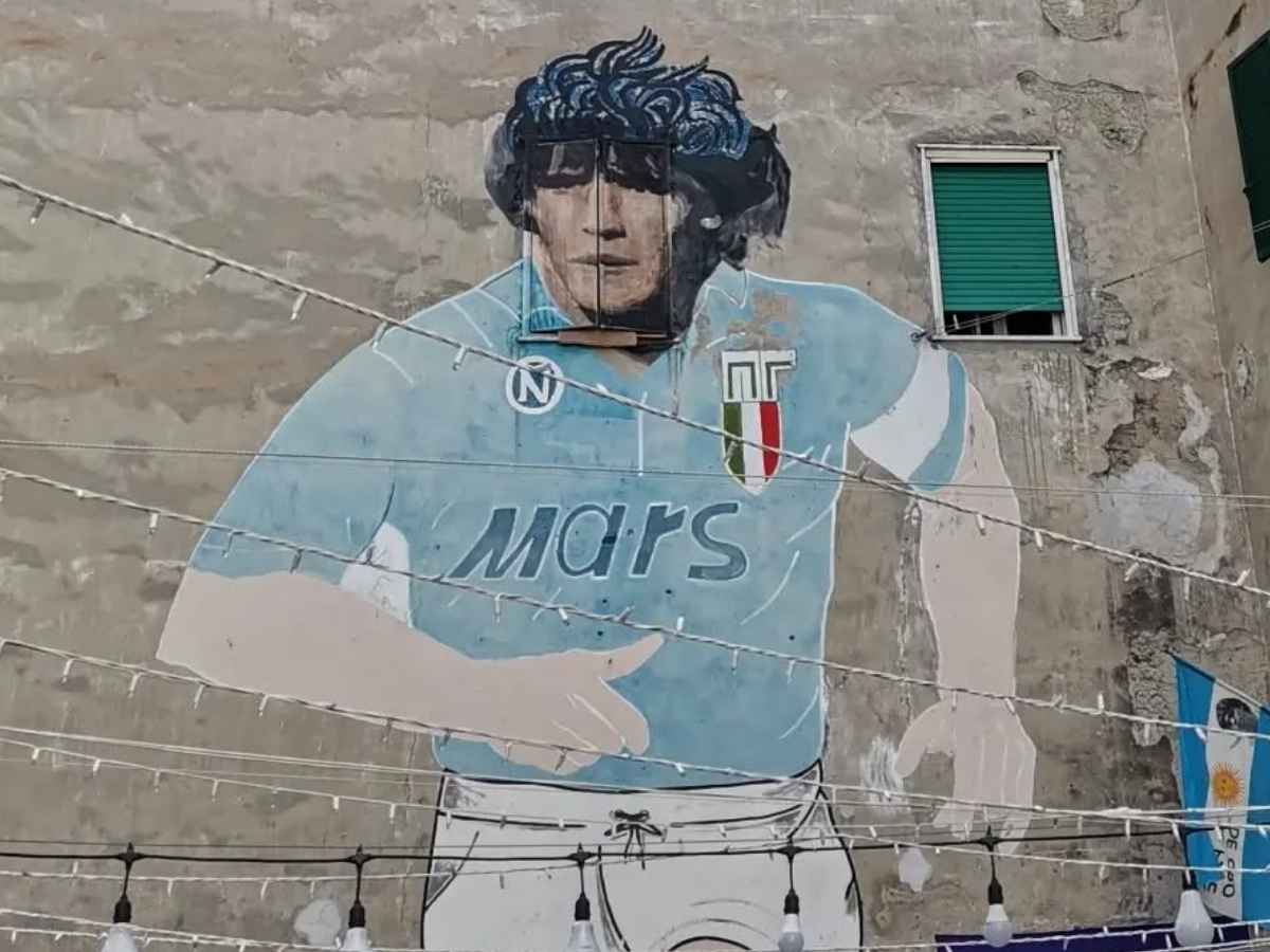 Un murales dedicato a Maradona