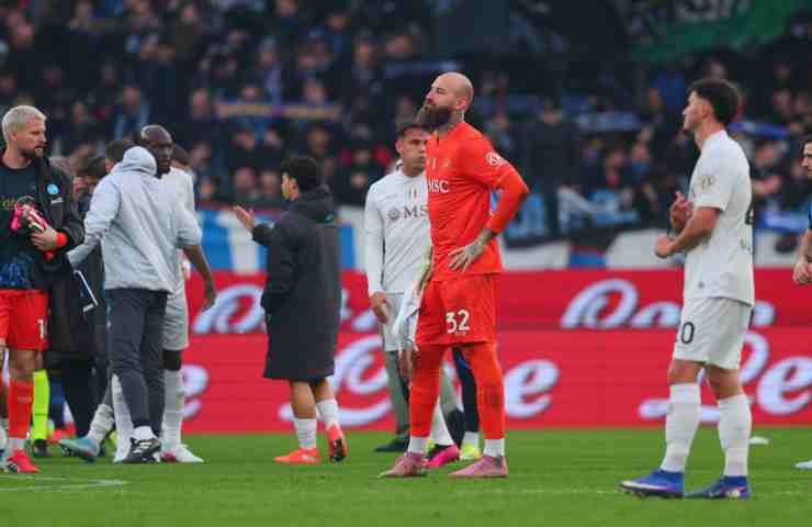 Calciatori del Napoli in campo