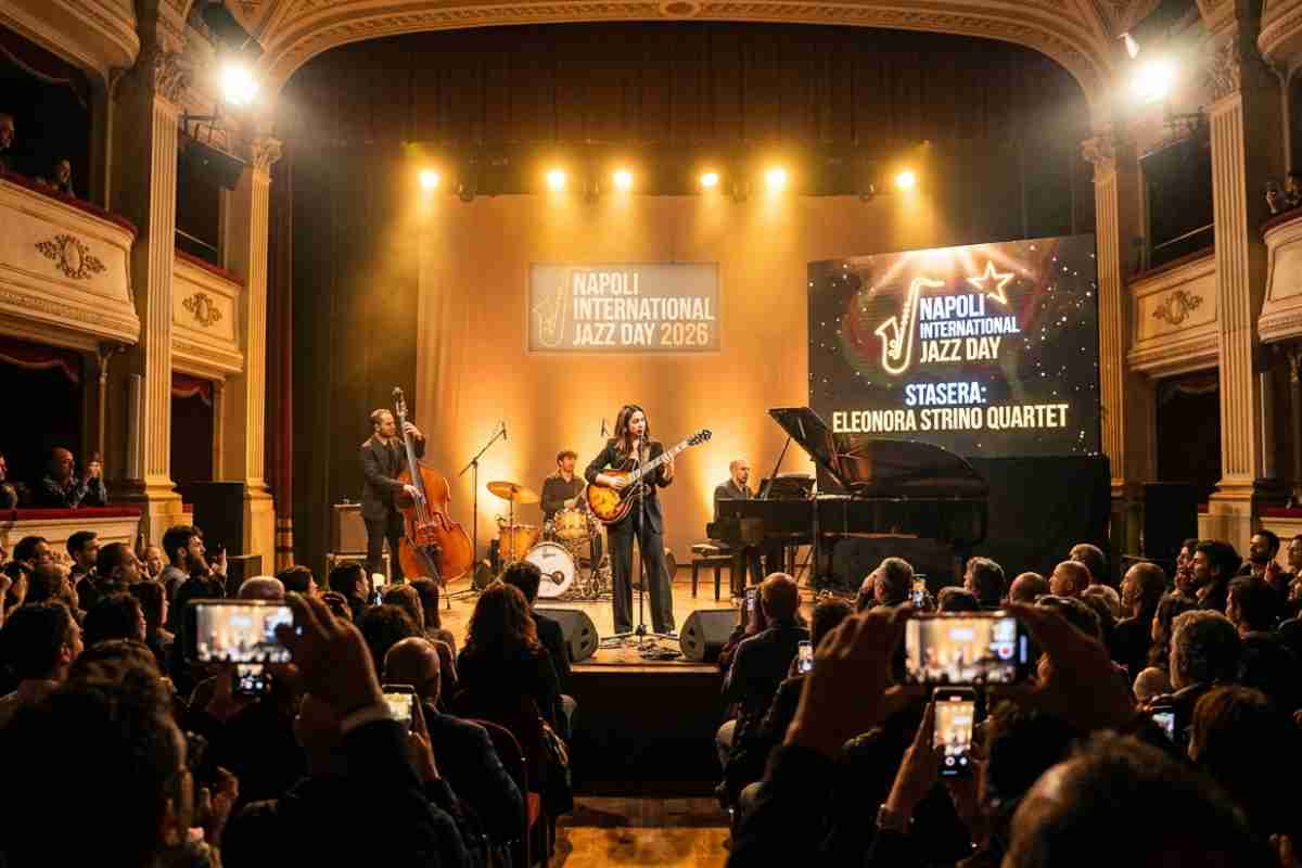 Concerto jazz gratuito Teatro Politeama Napoli per International Jazz Day 2026 con Eleonora Strino Quartet.