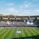 Stadio Diego Armando Maradona durante Napoli-Lazio con coreografia tifosi.