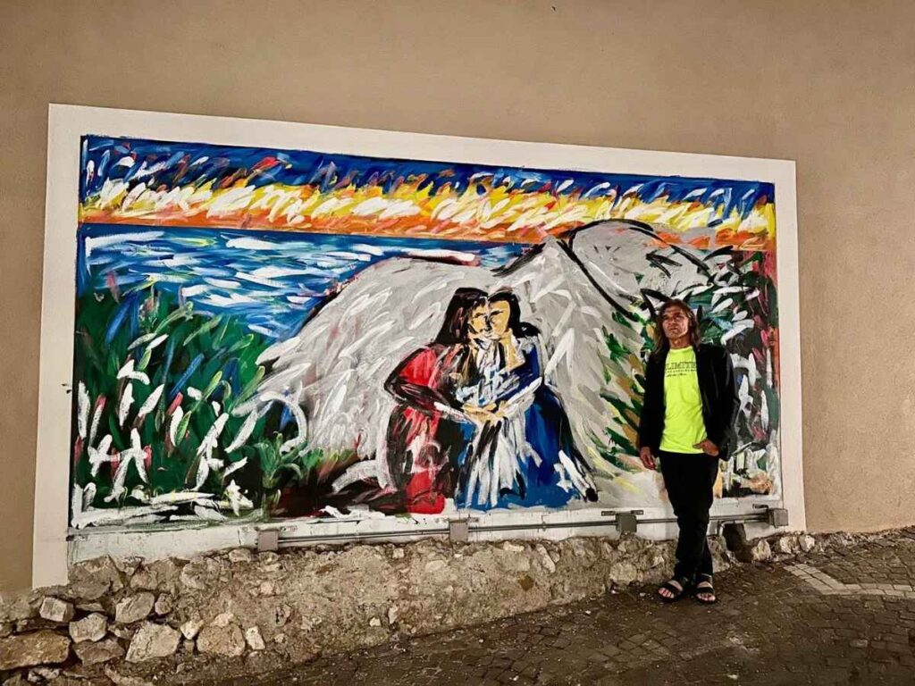 Tra le pietre del Cilento nasce il murales della Preta ’Ncatenata